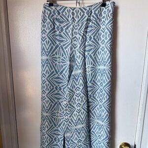 Vintage Mossimo blue and white wide leg pants